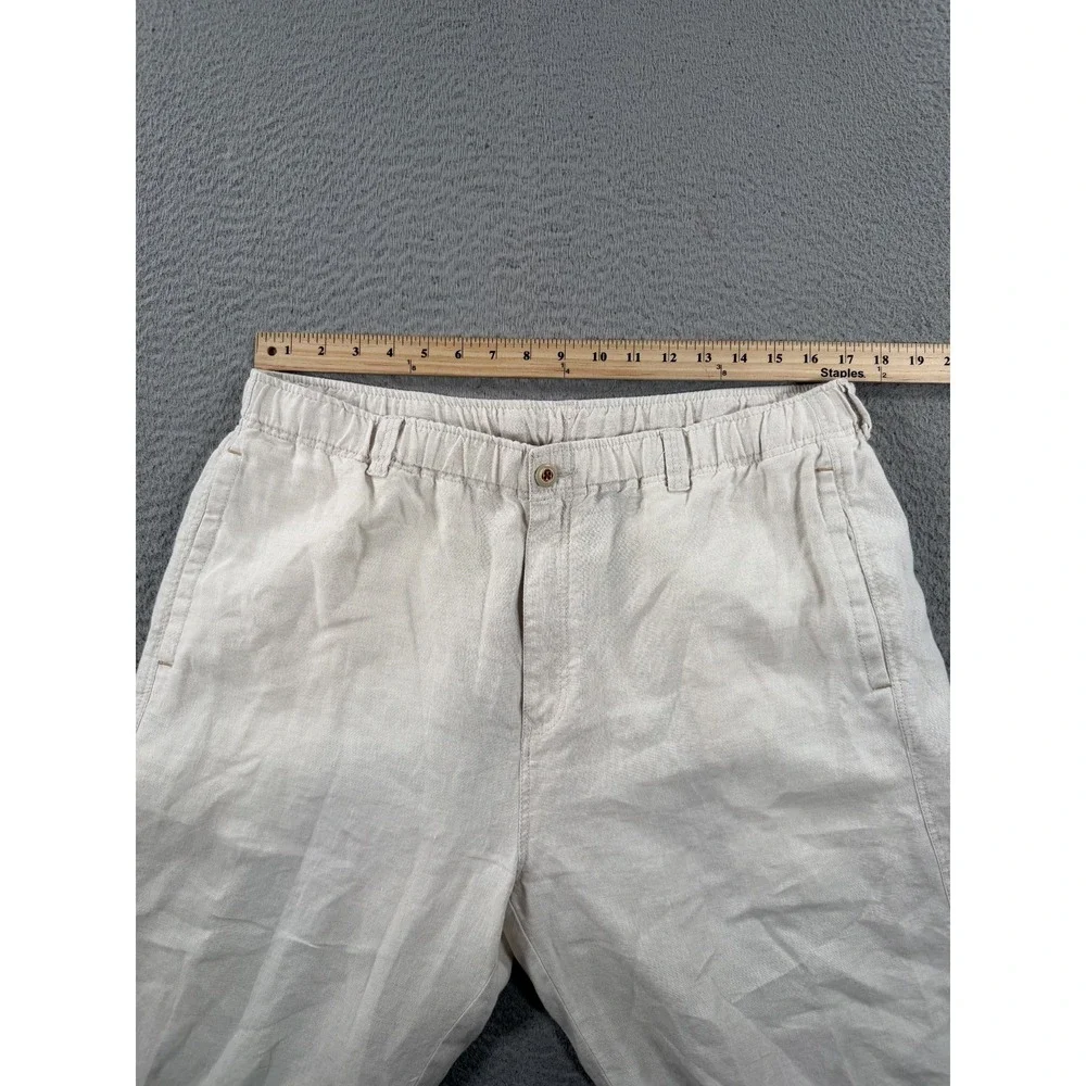 Tommy Bahama Relax Linen Pants Mens Large White Beach Coast Resort Trouser